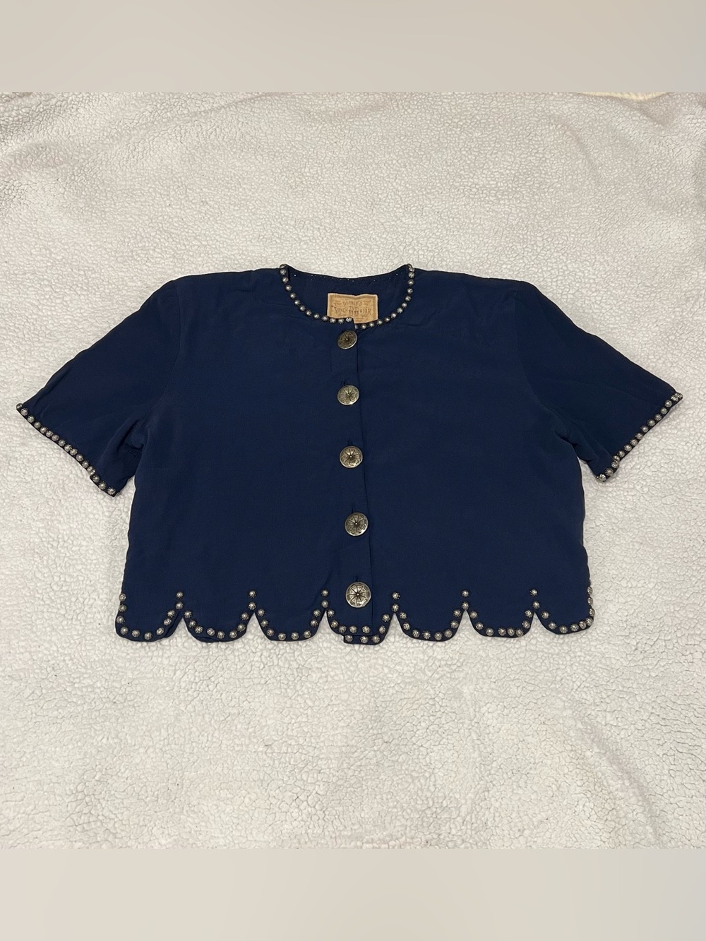 Vintage Double D Ranch Wear Studded Button Up Top